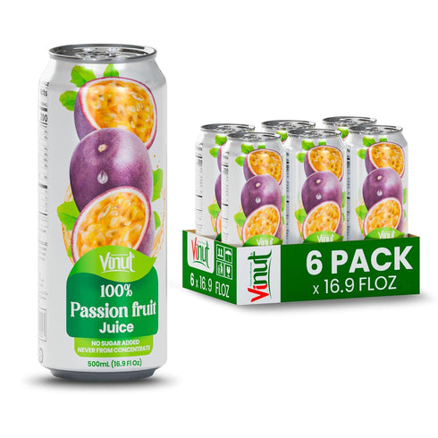 VINUT 100% Passion Fruit Juice, No Added Sugar, Not From Concentrate, 16.9