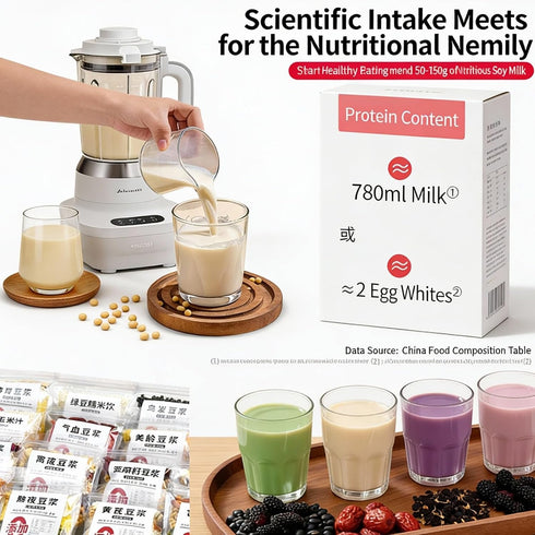 FFEEJ 80g 5 Smooth(#20) X Bags Soy Milk Mix - Pre-Measured Whole Grain Blend For Blender, Instant Non-GMO Breakfast