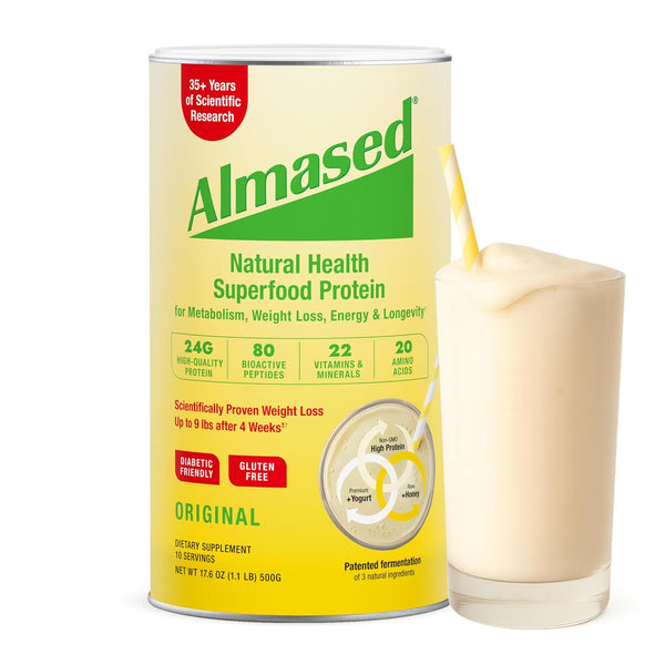Almased Meal Replacement Shake - Low-Glycemic High Plant Base Protein Powder- Nutritional