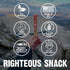 100% 88g Pack, 10 Count Righteous Felon Variety Meat Sticks | Grass Fed Beef, Turkey & Pork | Total Protein |