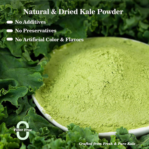 Fraunitsh 10oz(283g), (10oz) Kale Powder, Pure Kale Vegetable Powder, Fresh Powder for Juice, Smoothie, Green Drinks