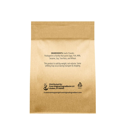 (1 lb) Packaging Pure Original Ingredients Garlic Powder by PURE, Fine Ground & Dehydrated, Gluten-Free, Eco-Friendly
