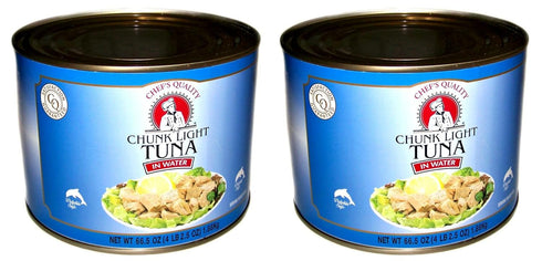 Chef's Quality Chunk Light Tuna in water 66.5 oz (2 Cans)