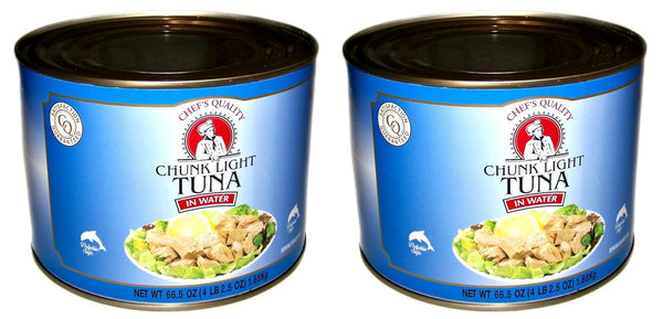 Chef's Quality Chunk Light Tuna in water 66.5 oz (2 Cans)