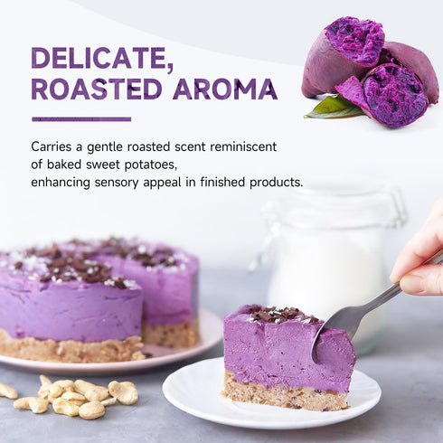 8oz (227g) 100% Soeos Purple Sweet Potato Powder, - Natural, Vibrant for Smoothies, Baking & Cooking, Resealable Bag