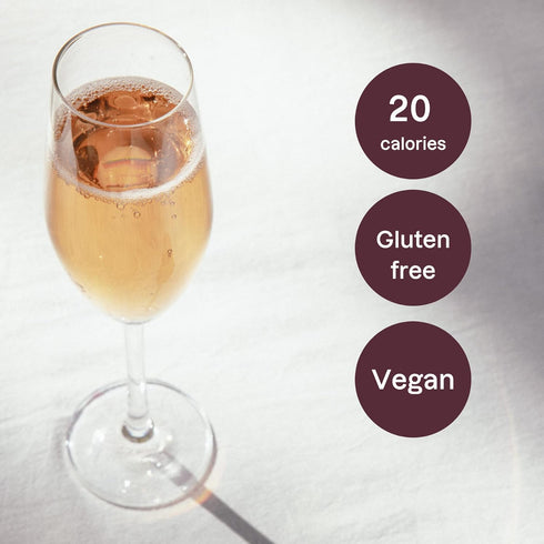 2g 20 750ml (25 oz) Surely Non Alcoholic Wine, Sparkling Ros, Alcohol-Removed California Sparkling Ros, Sugar