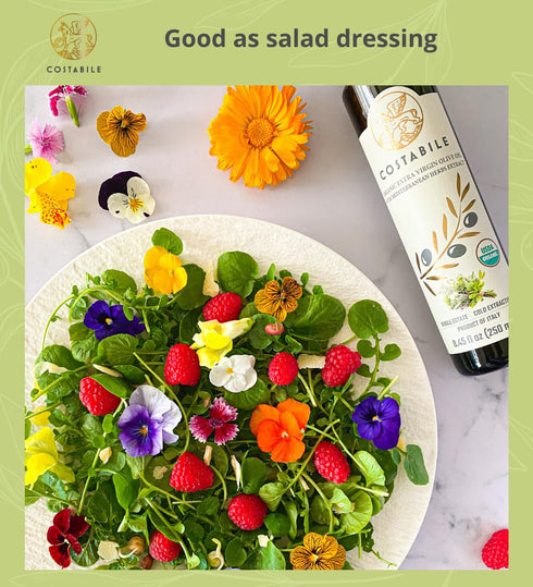 Herbed Olive Oil - Extra Virgin Tuscan Herb Olive Oil from Italy - Perfect for Infused Mediterranean Seasoning and Herb