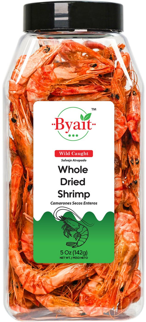 (5 oz) (4 oz) Byait Bundle Whole Dried Shrimp and Dried Japanese Sakura Shrimp