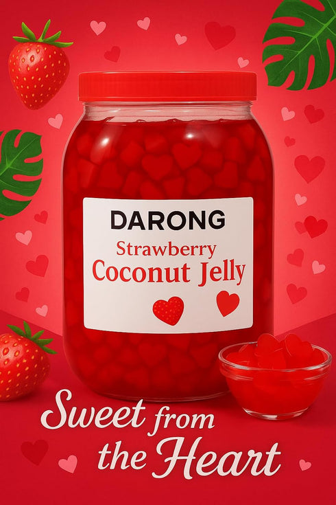 6.6 lb) Darong Coconut Jelly Topping nata de coco for Boba Tea | Ice Cream | Yogurt | Smoothie | Milk Tea | Desserts