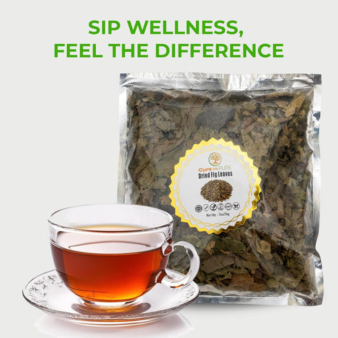 2oz Cure Wid Pure Certified Organic Fig Leaves Non-GMO Hoja de Higo in Eco-Friendly Resealable Bag for Herbal Infusions