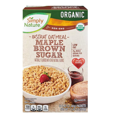Generic 2-PACK: 1 1 11.29 oz (320g) 100% Packed omega-3s Organic Oats & Flax and Organic Maple Brown Sugar Instant