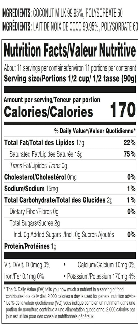 Aroy-D 33.8 (1000ml), Pack 6 Coconut Milk, Fluid Ounce
