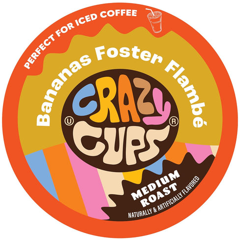 Crazy Cups Flavored Coffee for Keurig K-Cup Machines, Bananas Foster Flambe', Hot