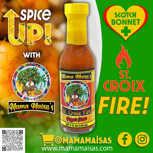 MAMA MAISA'S PEPPER SAUCE 10 oz Mama Maisa's Scotch Bonnet Pepper Sauce, fl Caribbean Curry Hot Sauce with Mustard