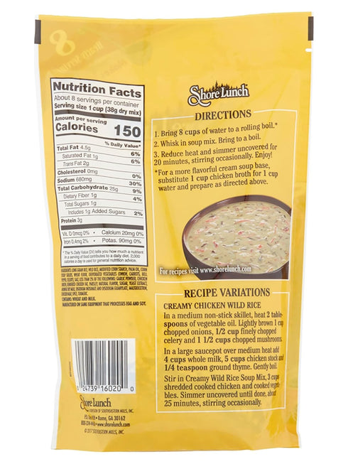 Shore Lunch 10.8000-Ounce (Pack 3) Creamy Wild Rice Soup Mix