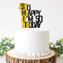Funny So Happy I'm 50 Today Cake Topper, Glitter Fabulous Fifty Years Birthday Cake Décor for 50th Birthday Party