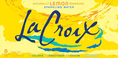 8pk, 12 Oz (pack 8) La Croix Sparkling Water, Lemon Fl