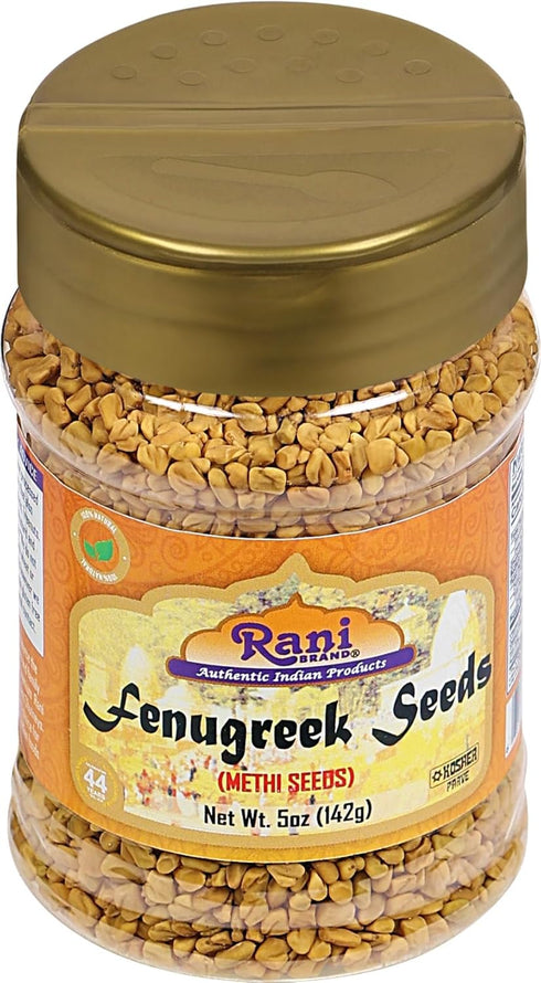 Rani Whole Fenugreek (Methi) Seeds, 5oz (141g) PET Jar, All Natural | Vegan | Gluten Friendly | Non-GMO | Kosher