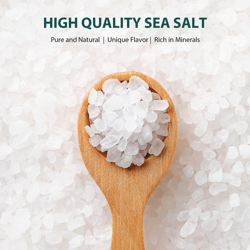 39 oz (2.4 lb) 1100g, Soeos Himalayan White Salt, Coarse Grain, Natural Cooking and Finishing Salt, deal for Seasoning