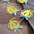 24pcs Pumpkin Cupcake Toppers - Fall Theme Cake Decoration for Baby Shower Party Supplies (Blue Bow)