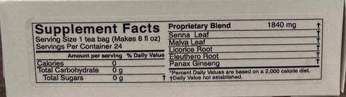 Ultra Slim Tea, Cinnamon Apple, Tea Bags, 24 Count Box, 1.69 Oz