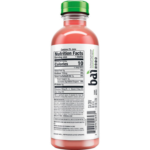 18 12 Pack Bai Antioxidant Infused Water Beverage, So Paulo Strawberry Lemonade, with Vitamin C and No Artificial