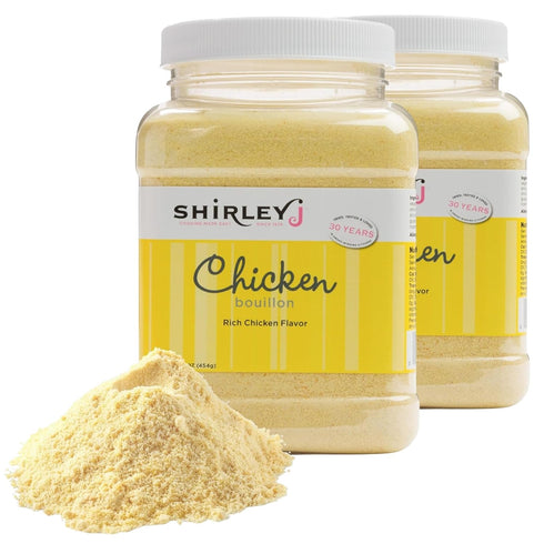 Shirley J Rich Chicken Bouillon Powder, Multi-Use Soup Base & Lower Sodium