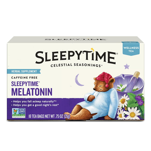 Celestial Seasonings Sleepytime Tea Plus Melatonin, Caffeine Free, Celestial Seasonings Herbal Tea,