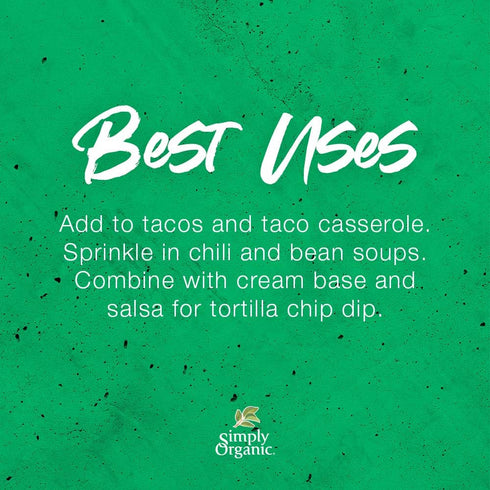 Simply Organic Certified Organic Southwest Taco Seasoning | 1.13 oz | Pack of 3
