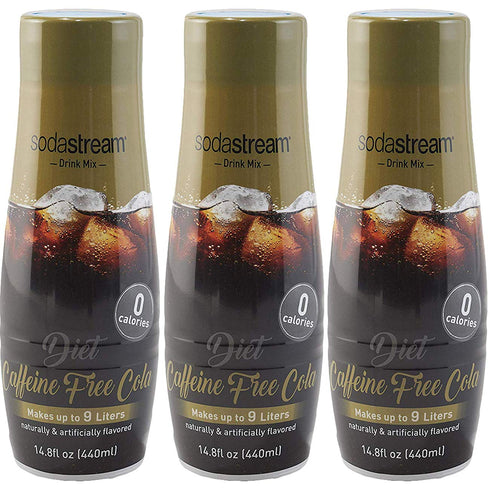 SodaStream Diet Caffeine Free Cola, 440ml 3 Pack, 14.8 Fl Oz