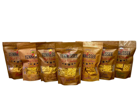 Sherman's Tennessee Hot Crackers, 7 Pack Bundle (6oz each) Spicy Gourmet Snack