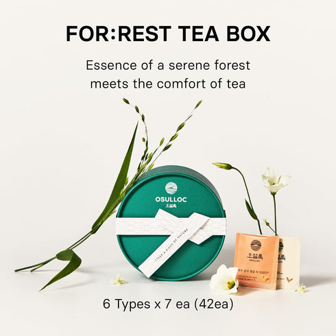 (36 Count, 6 6ea,) 6 OSULLOC For:rest Tea Box Types x Exquisite & Unique Gift idea For Tea Lover, Variety Gift Box