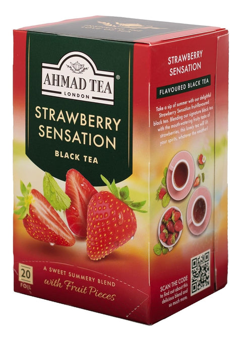 1.4oz 20 Ahmad Teas - Strawberry Black Tea - Tea Bags