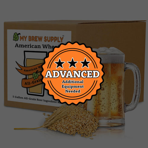 5 My Brew Supply American Wheat Brewing Kit | American Wheat & Pilsner Malt | Caramel Grain | Kent Goldings & Columbus