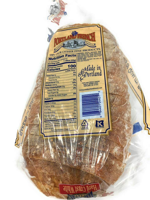 Portland French 24 Bakery, Bread Rustic Sliced, Ounce