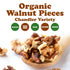 1 Omega-3, Food to Live Organic Walnut Pieces, Pound California Chandler Variety. Medium Size. Non-GMO. Rich