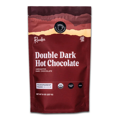 Raaka Double Dark Hot Chocolate Mix - Vegan, Organic, Gluten and Dairy