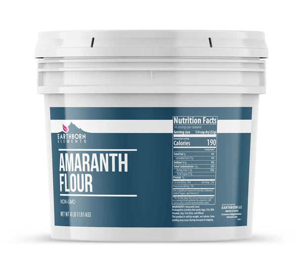 Earthborn Elements Amaranth Flour 1 Gallon Bucket, Gluten-Free, Alternative Flour (4 Pound)