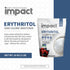 1lb Impact - Erythritol Granular Sweetener - Zero Calorie, Low Carb & Plant-Based, Label-Friendly, Looks & Tastes Like