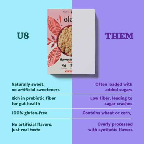 8.5 oz, (1 Pack, Elari Tigernut Root Original Cereal, Gluten-Free, No Added Sugar Honey Vanilla)