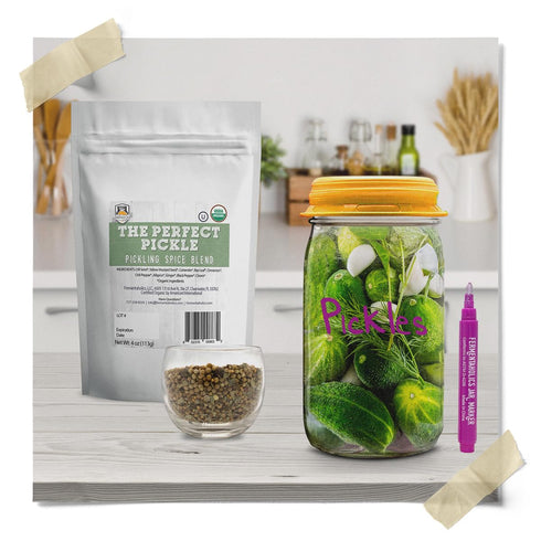 Fermentaholics Certified USDA Organic Pickling Spice | Hand-Blended 4 oz. | Enough for Over 2.5 Gallons Pickles