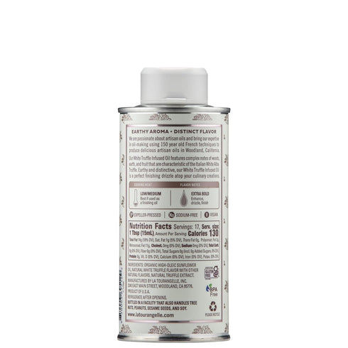 8.45 Oz (Pack 2) La Tourangelle, White Truffle Oil, Complex Gourmet Earthy Flavor for Drizzling over Pasta, Popcorn