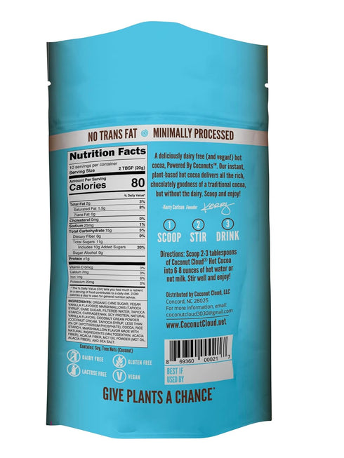 7 oz Coconut Cloud: Vegan, Natural, Delicious, Creamy Chocolate | Made in Colorado from Premium Milk Powder (Non-GMO