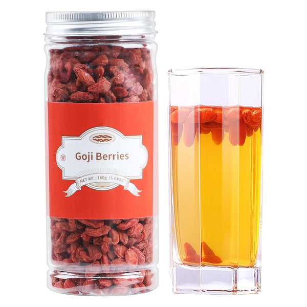 ANTAKUBU Goji Berries 160g(5.64OZ),100% Natural Wolfberry for Making Goji berry tea,Beverages,Oatmeal and Snacks,No