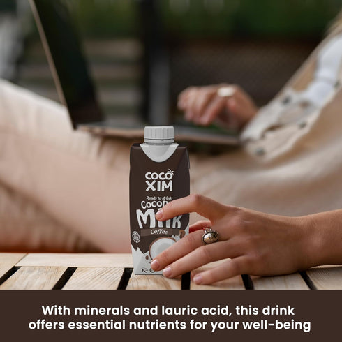 11 oz (Pack 12) 100% COCOXIM Ready to Drink Coffee Coconut Milk of | Vegan & Plant Based | Halal & Kosher Certified |