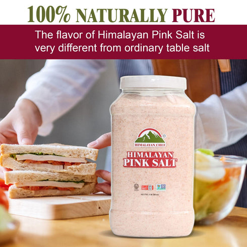 5 lbs. (Pack 2) Himalayan Chef Pink Himalayan Salt- Fine Grain