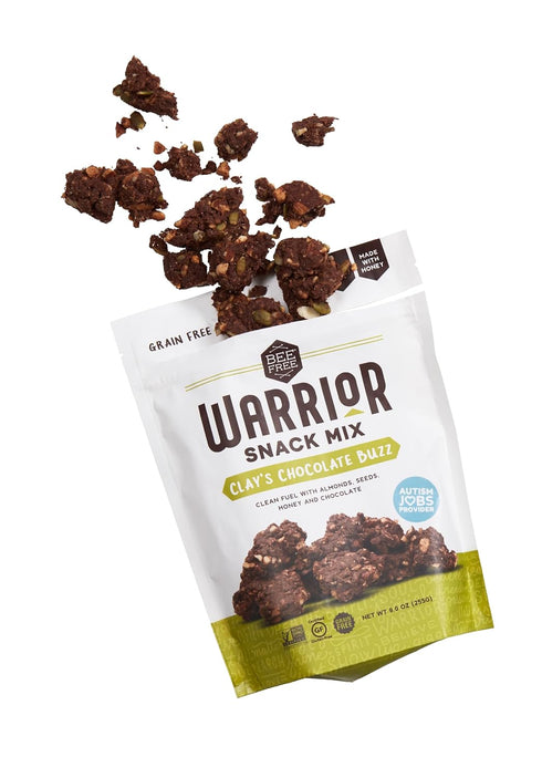 BeeFree Warrior Mix Gluten Free Granola - Chunky Bites, Low Carb, Grain Free, 9 Oz Bag