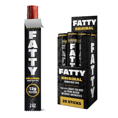 FATTY Meat Sticks, Made with Grass Fed Beef, Pork Raised Without Antibiotics,