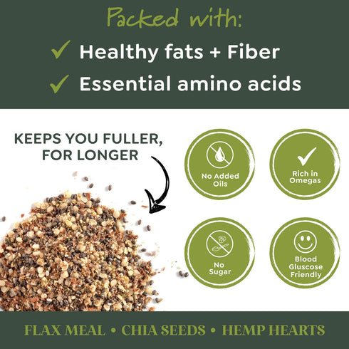 2oz (Pack 6), Witzi's No Oats Oatmeal Alternative, Cardamom & Cinnamon, of Made with Chia Seeds, Cinnamon & Cardamom