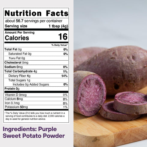 8oz La Voie Pure Purple Sweet Potato Powder - One Ingredient Ube, Vegan, Non-Gmo, Purple Yam, Food Coloring